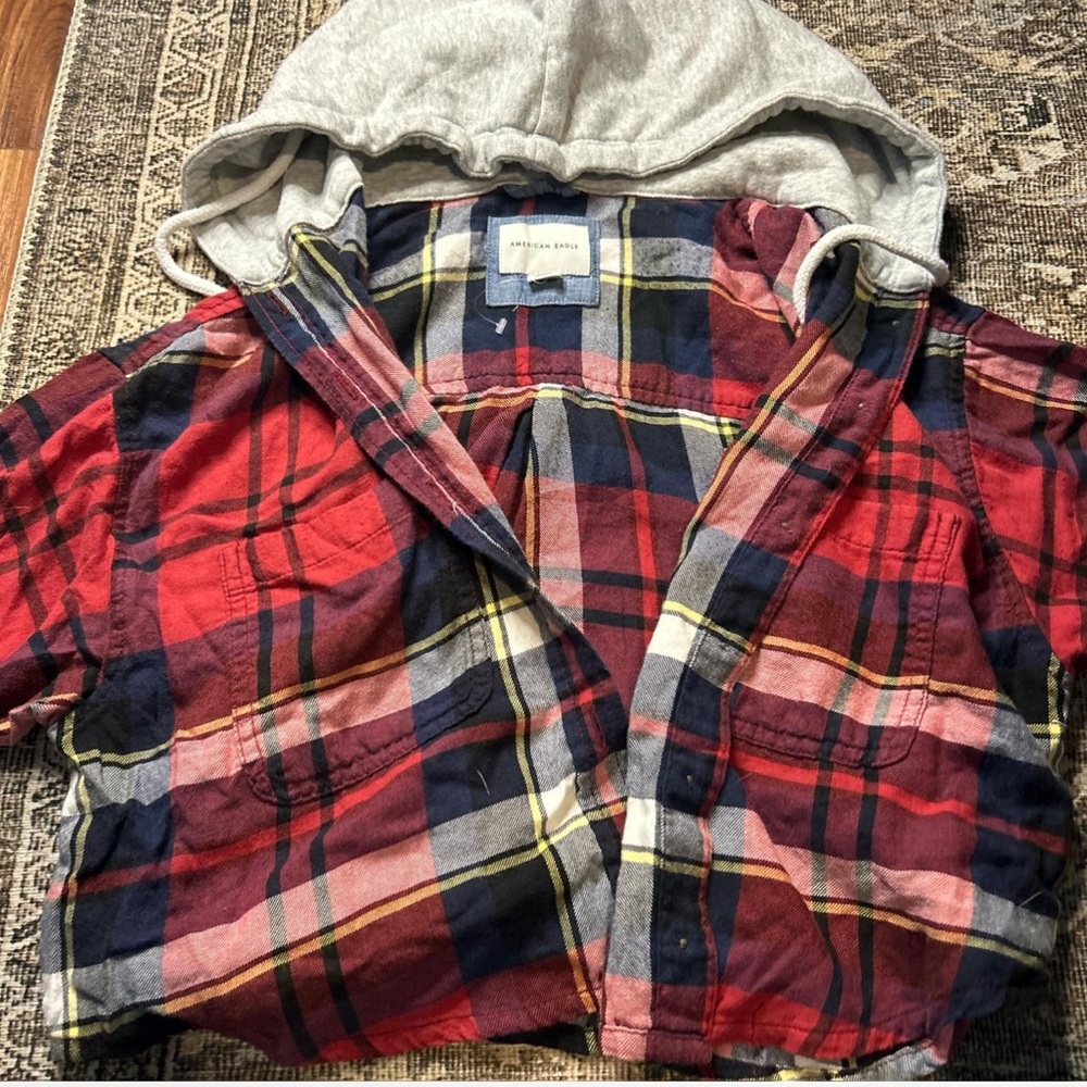 Cropped American Eagle Flannel - image 2
